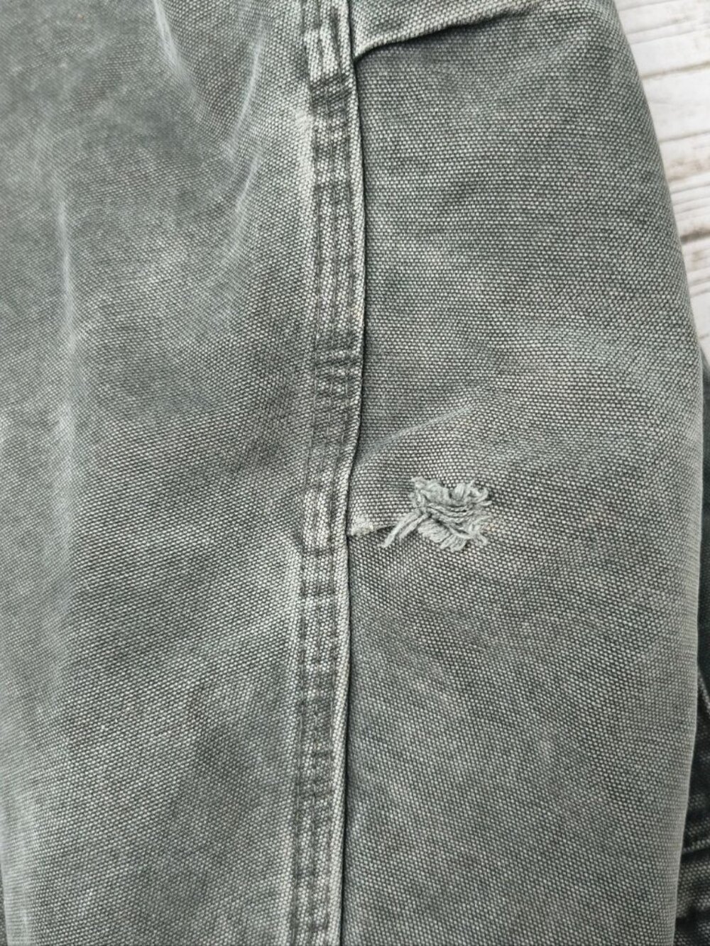 Vintage Carhartt J22 Mos Green Canvas Jacked Sunfaded Distressed Medium - Picture 4 of 13